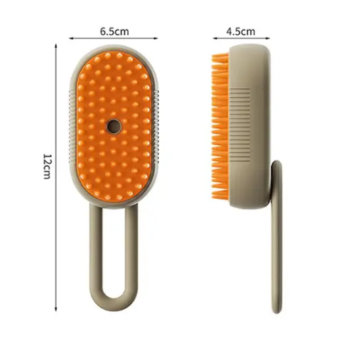 Steamy Dog Brush Electric Spray Cat Hair Brush 3 in1 Dog Steamer Brush for Massage Pet Grooming Removing Tangled and Loose Hair